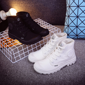 欧美高帮鞋女 白色 夏