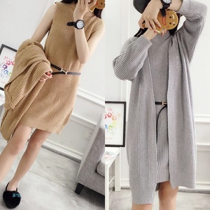 女 毛衣外套 开衫 中长款