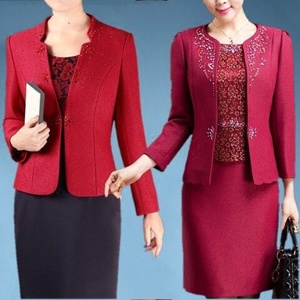 妈妈连衣裙 春秋 长袖两件套