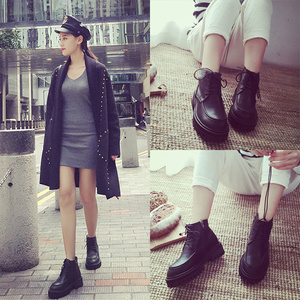 厚底马丁靴 女 春