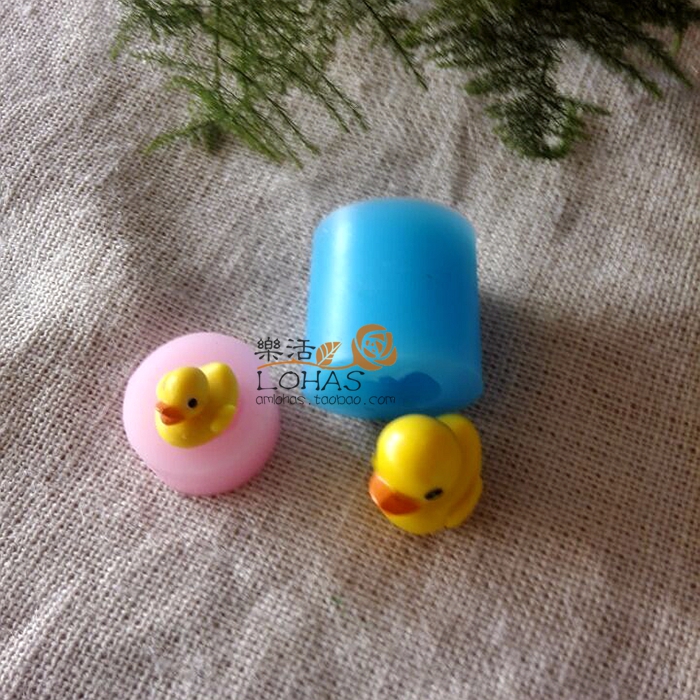 小黄鸭母子立体巧克力模具 慕斯翻糖蛋糕装饰模 烘焙 手工皂蜡烛