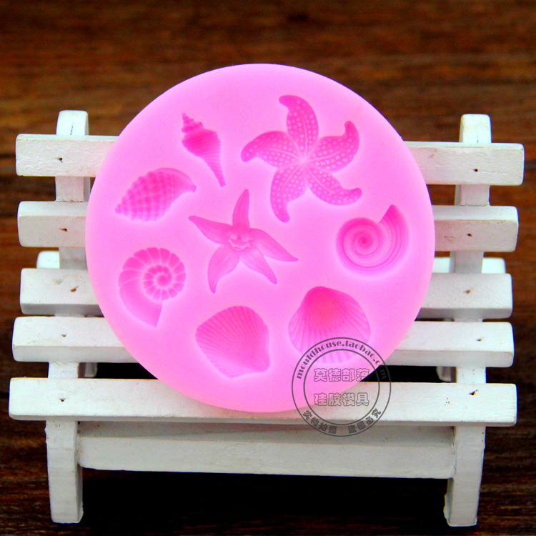 莫德部落正品海洋翻糖慕斯蛋糕巧克力硅胶超轻粘土滴胶饼干模具