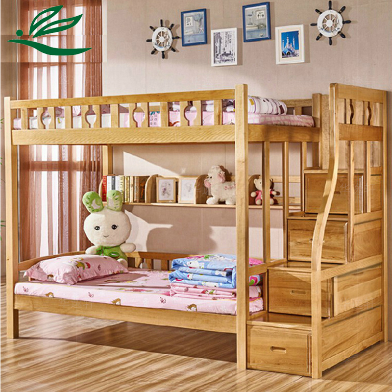 华逸轩 榉木子母床儿童高低床全实木公主床上下床铺母子床双层床