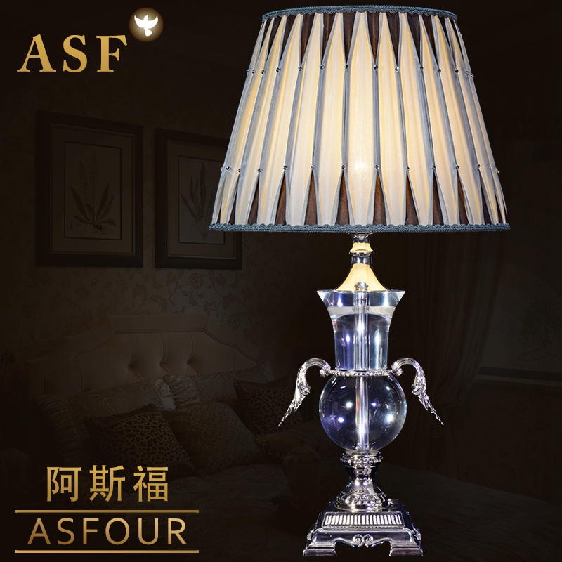 奢华大气现代简约别墅装饰北欧式水晶台灯卧室床头灯jrs视频直播_JRS体育直播_jrs直播是什么意思客厅书房