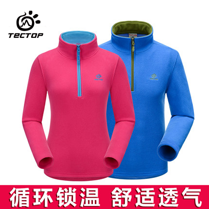 正品户外抓绒衣女款2015秋冬男士新款套头加厚儿童保暖外套