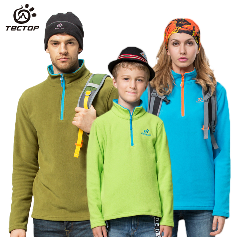 探拓者正品秋冬户外防风男女儿童保暖透气套头软壳抓绒衣卫衣外套