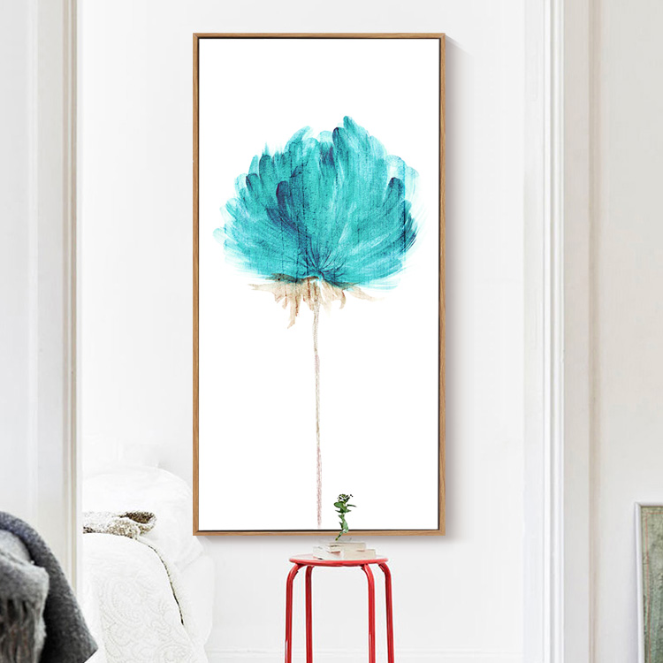 花语 玄关装饰画 抽象画油画简约无框画后现代装饰画北欧挂画壁画