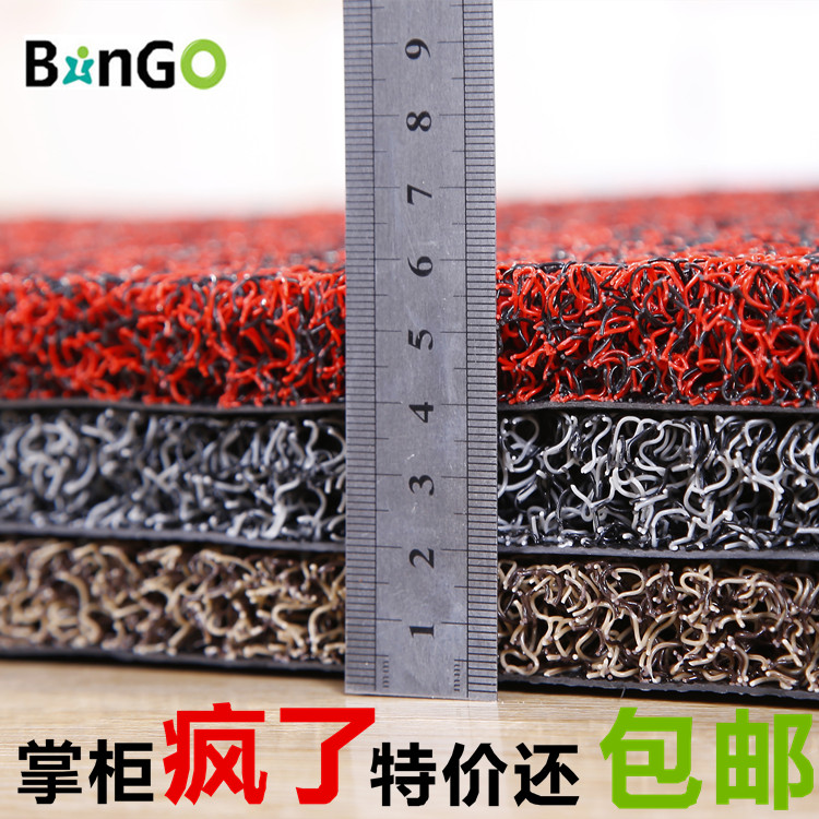 定制加厚丝圈地垫可裁剪进门入户门厅pvc防滑门垫2CM汽车丝圈脚垫