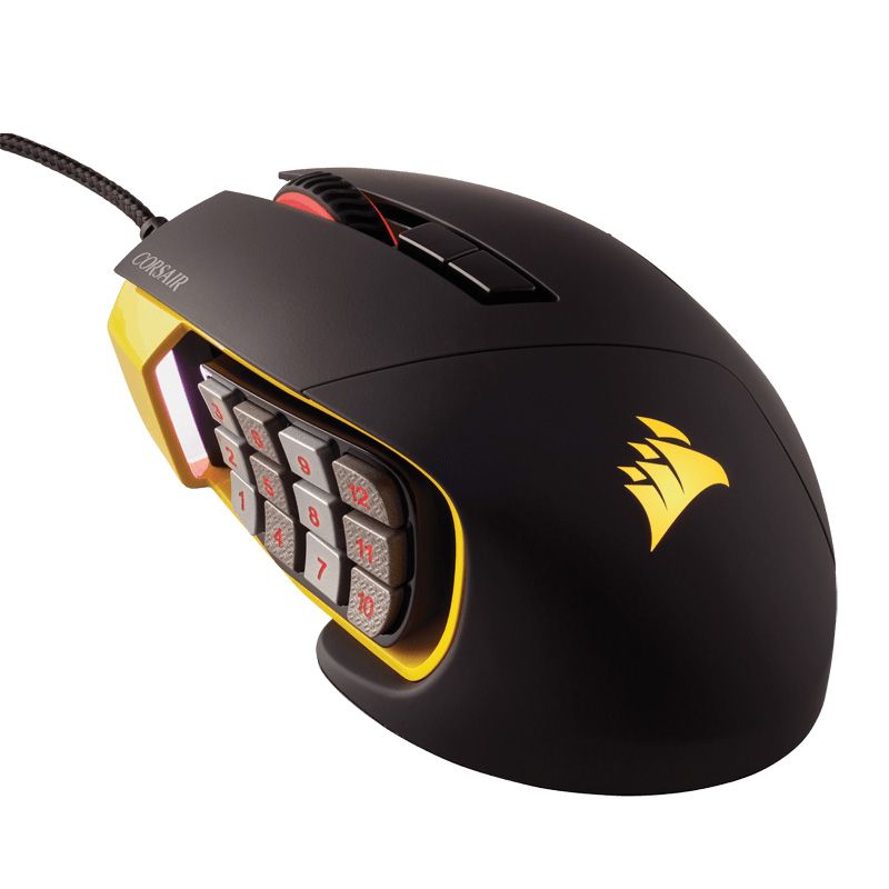 海盗船执法者  RGB 游戏竞技鼠标 17一键宏 12000DPI  类肤质鼠标