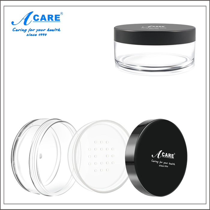 Acare 专业化妆工具 蜜粉盒bb粉扑空盒子便携高级定妆分装瓶子