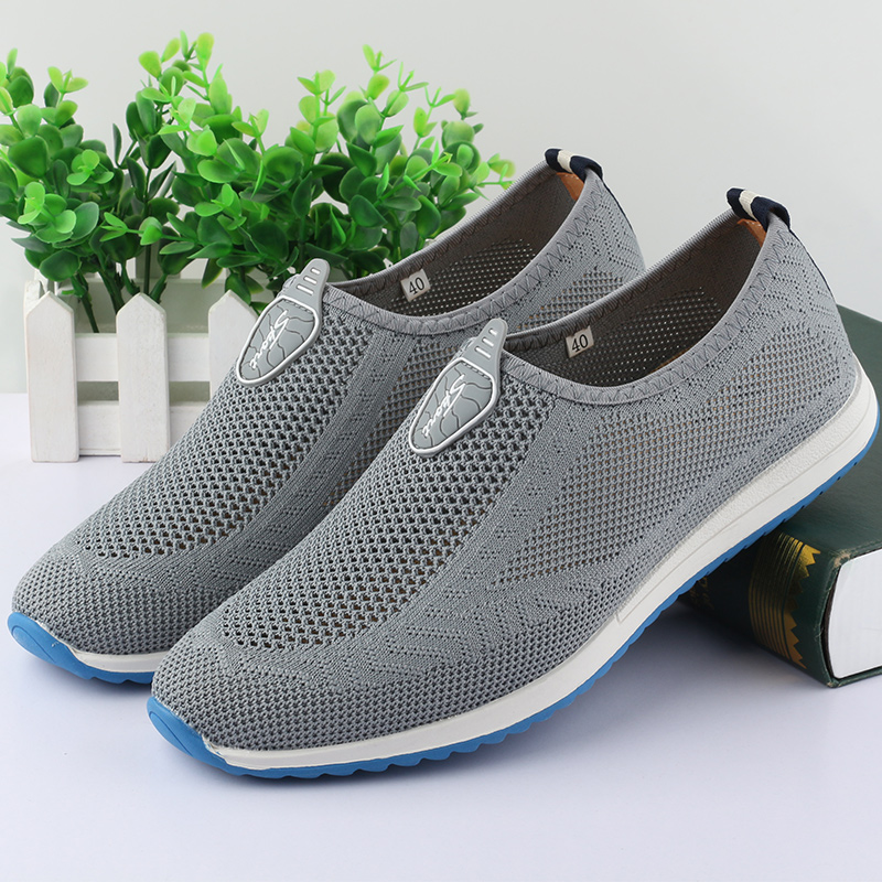老北京布鞋男鞋夏季中年休闲鞋运动鞋网鞋男透气网面鞋懒人鞋子男