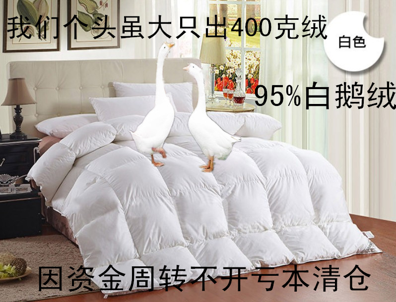 慧爱富安娜羽绒被95%白鹅绒被冬被正品