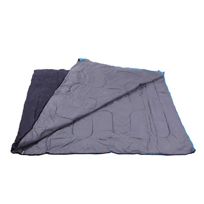 公狼户外双人睡袋夏季超轻睡袋春秋冬三季全棉睡袋1539 蓝拼灰 2