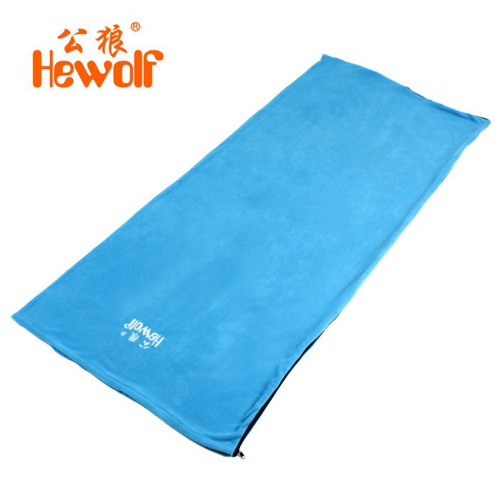 公狼 户外抓绒睡袋成人秋冬季加厚羽绒睡袋超轻内胆露营午休野营