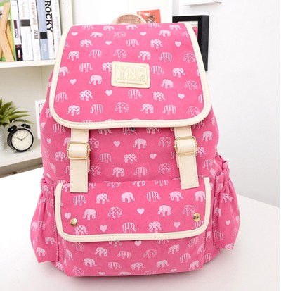 韩版可爱书包中小学生书包帆布双肩女童公主1-3-4-6年级5维尼小熊