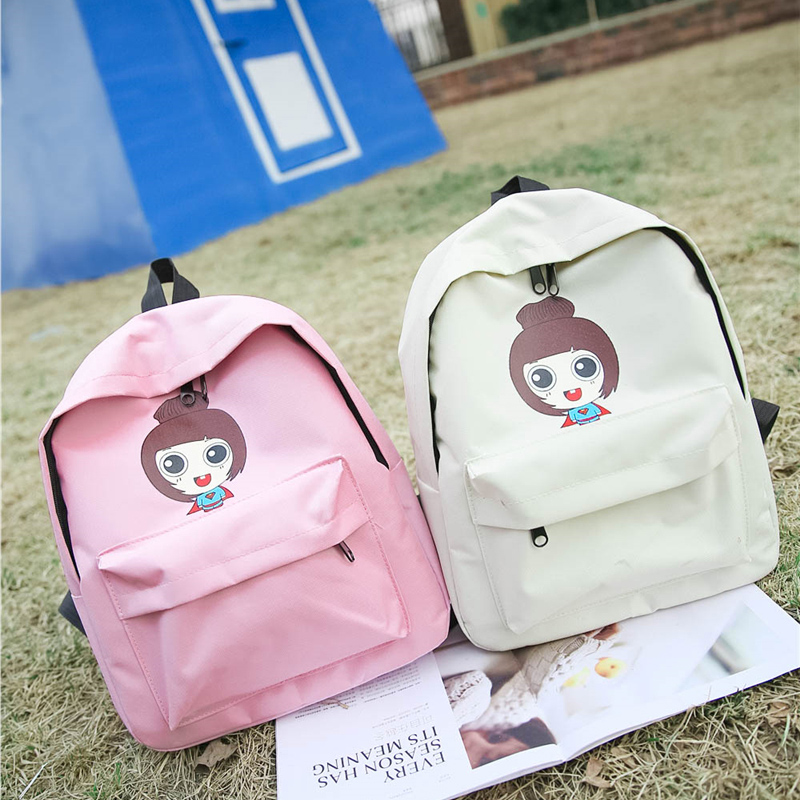 儿童背包帆布可爱小学生书包女3-4-5-6年级8-10-12岁卡通双肩背包