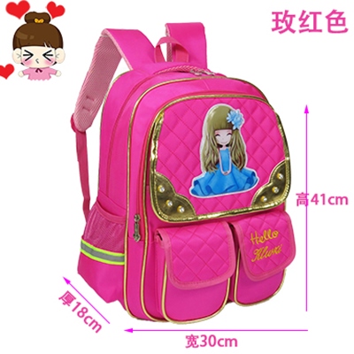 儿童书包小学生女生1-3-4-5-6年级减负护脊男花花姑娘双肩包可爱