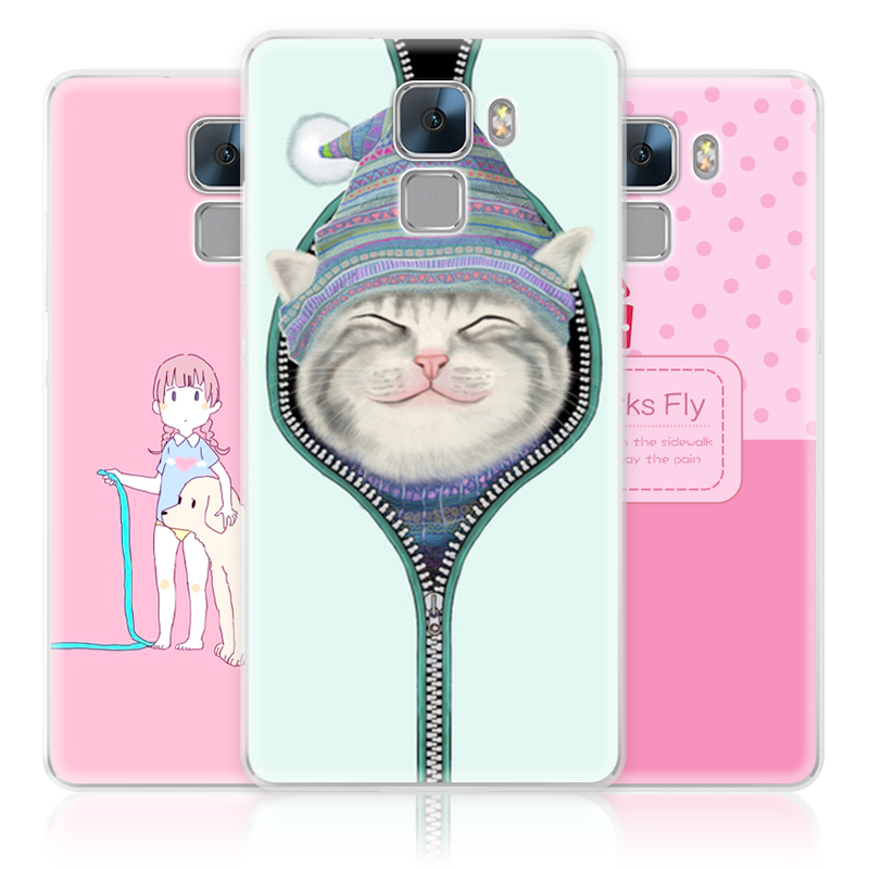 华为荣耀7手机壳超薄HUAWEI荣誉7保护套后盖式三防软硅胶卡通男女