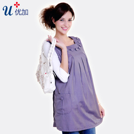 优加防辐射服孕妇装正品四季春夏款大码孕妇防辐射衣服银纤维电脑