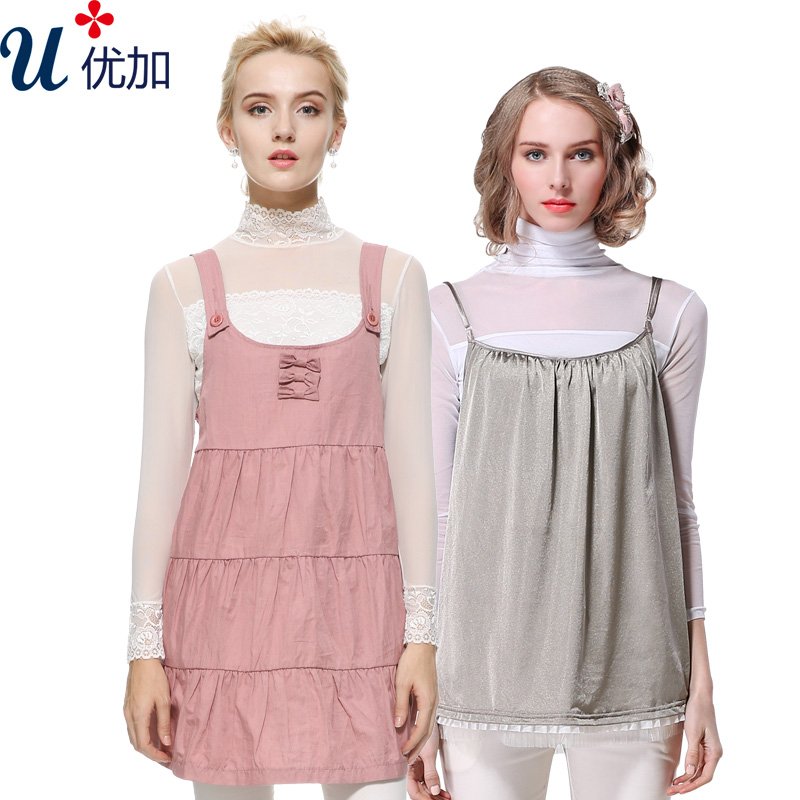 优加防辐射服孕妇装吊带裙衫内穿正品电脑100%银纤维背心衣服春夏