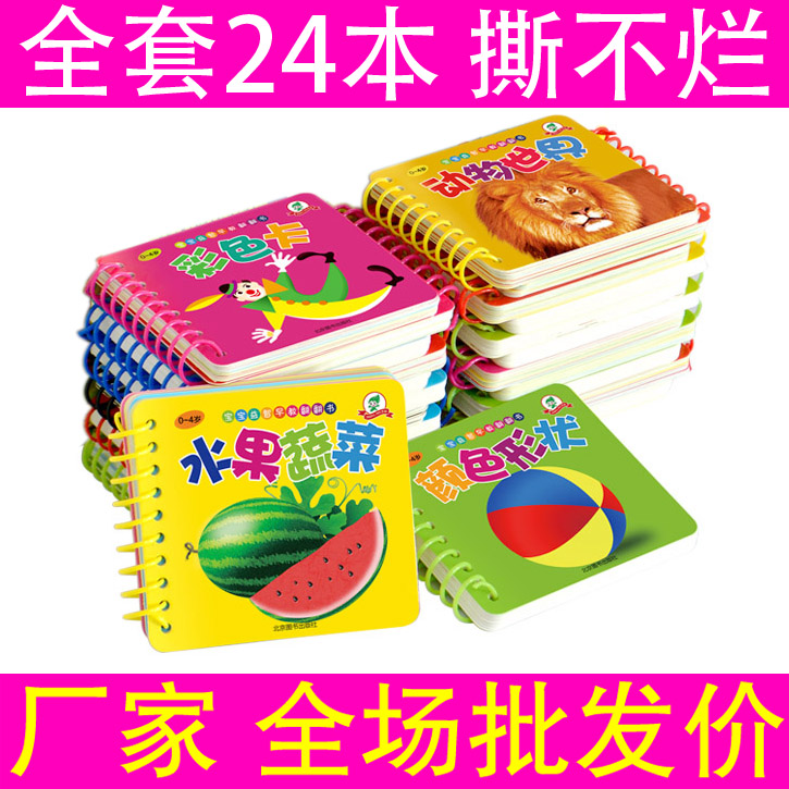 0-3岁宝宝早教书撕不烂识字卡片 婴儿童启蒙故事书益智书看图玩具