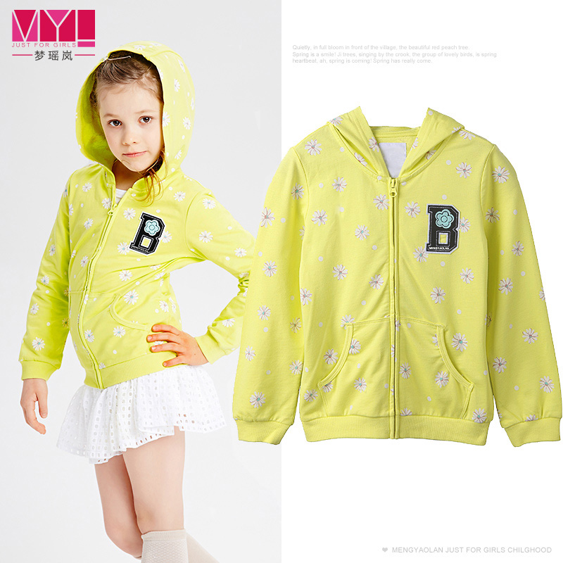 女童2016春装新款儿童卫衣童装纯棉休闲绒衫中大童上衣春秋款外套