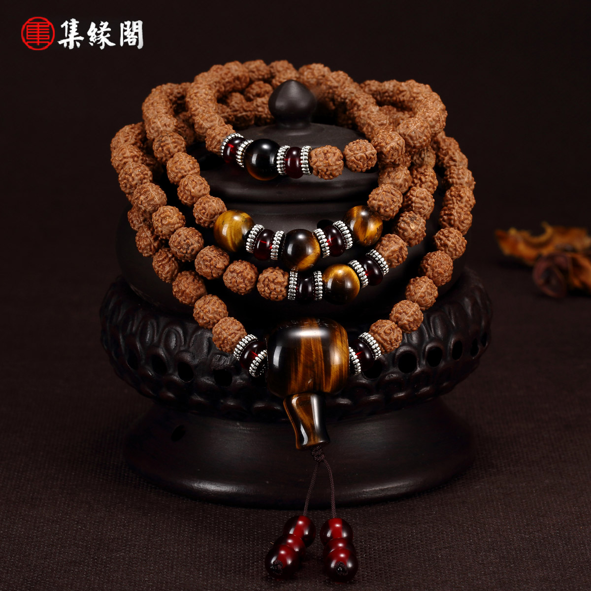 集缘阁尼泊尔小金刚菩提子108颗男女手串佛珠手链项链五瓣菩提子