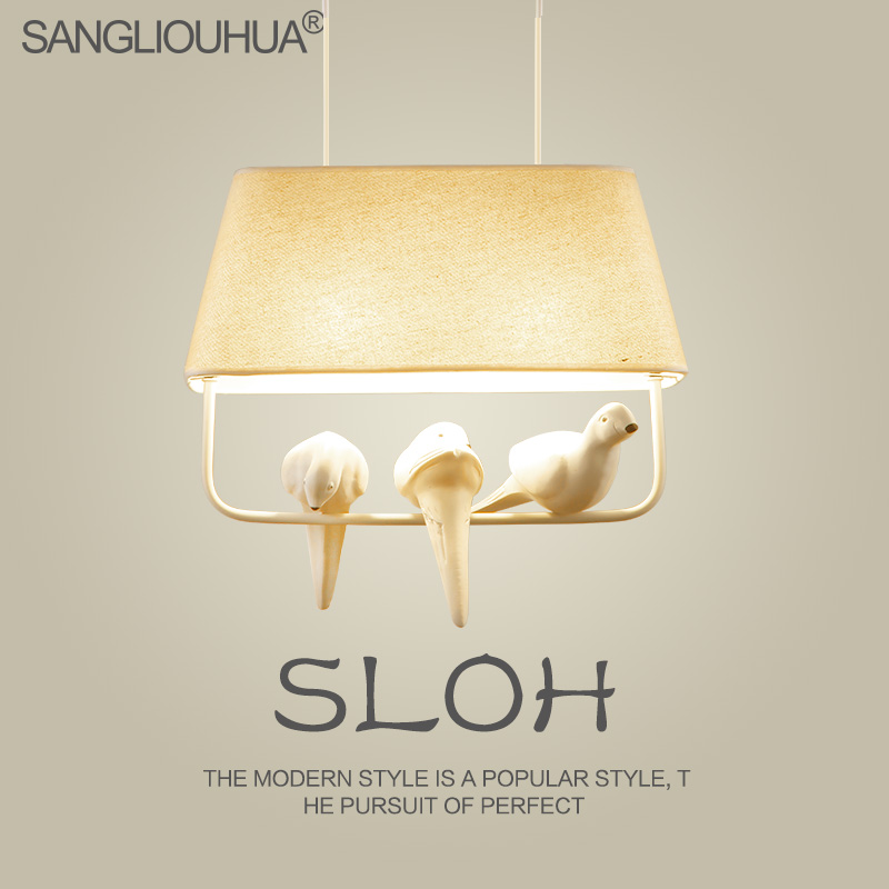 北欧小鸟吊灯 jrs视频直播_JRS体育直播_jrs直播是什么意思led餐厅吊灯个性布艺饭馆灯具简约阳台楼梯灯饰