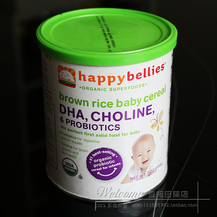 海淘美国禧贝/happy baby婴儿辅食宝宝营养米粉123段米糊辅食198g
