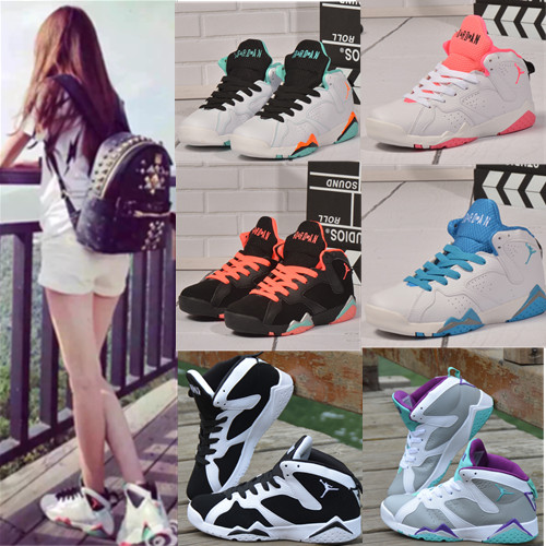 秋季黑白鞋女鞋乔7代复活节彩蛋篮球鞋AJ6高帮板鞋乔5运动休闲鞋