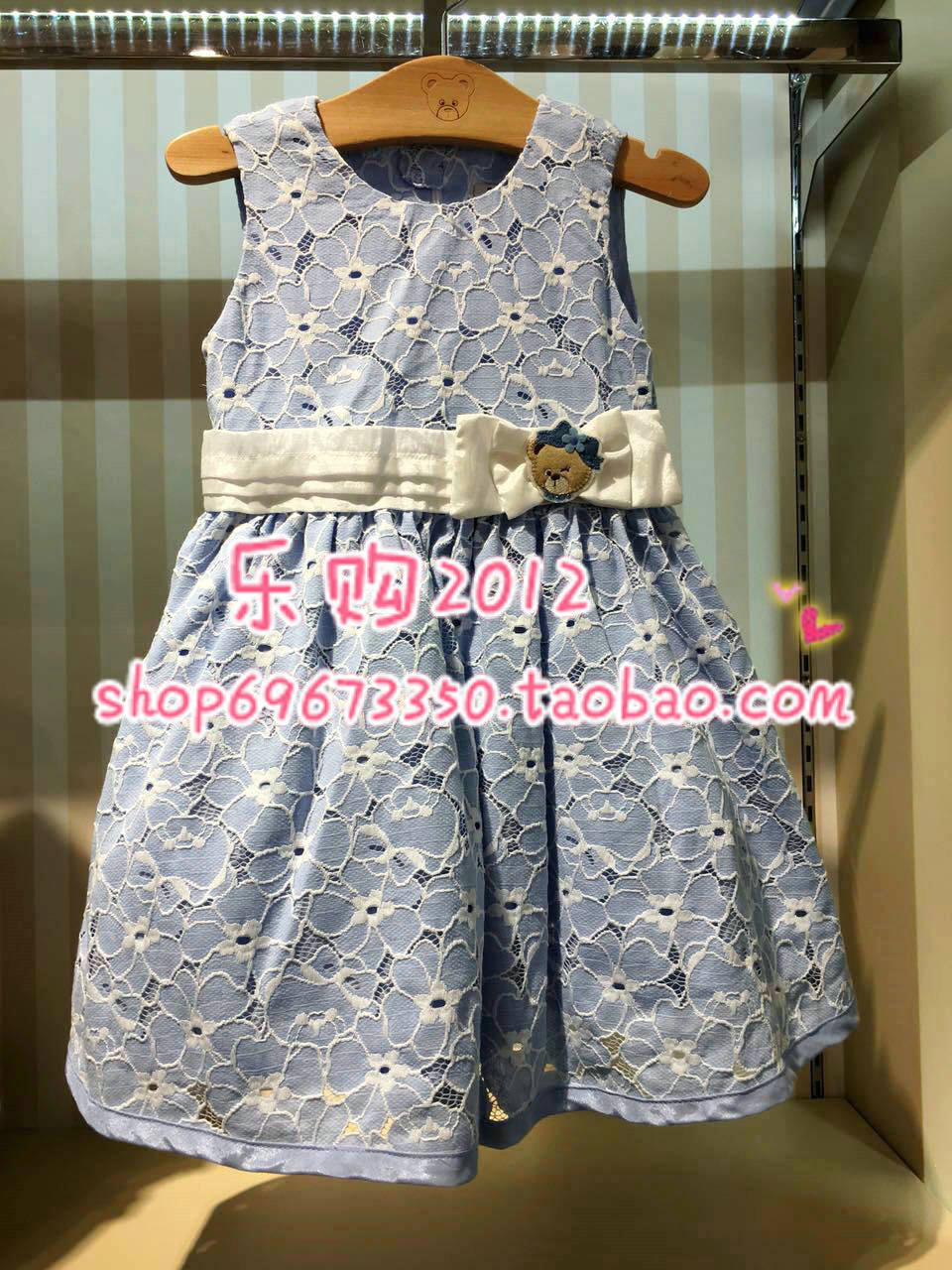 Paw in Paw专柜正品代购2016夏款女童连衣裙 PCOW62345M OW62345M