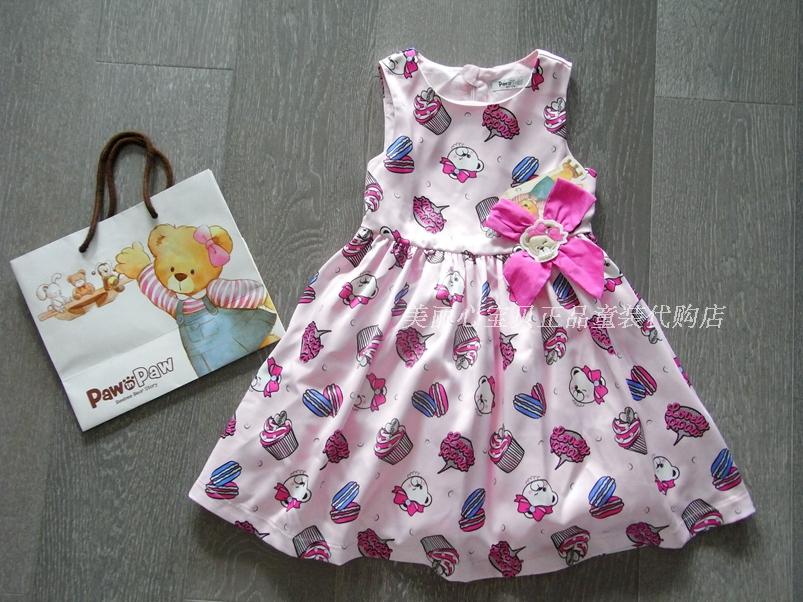 【4皇冠专柜正品代购】paw in paw女童16秋款 公主连衣裙OW63756M