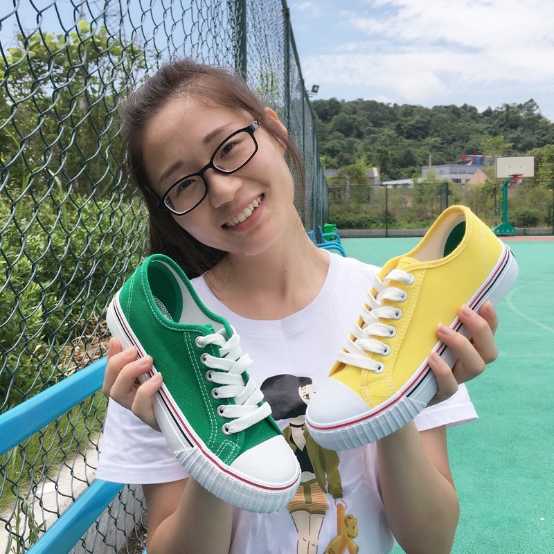 韩国ulzzang百搭低帮平跟小白鞋子韩版白色夏女系带学生帆布鞋潮
