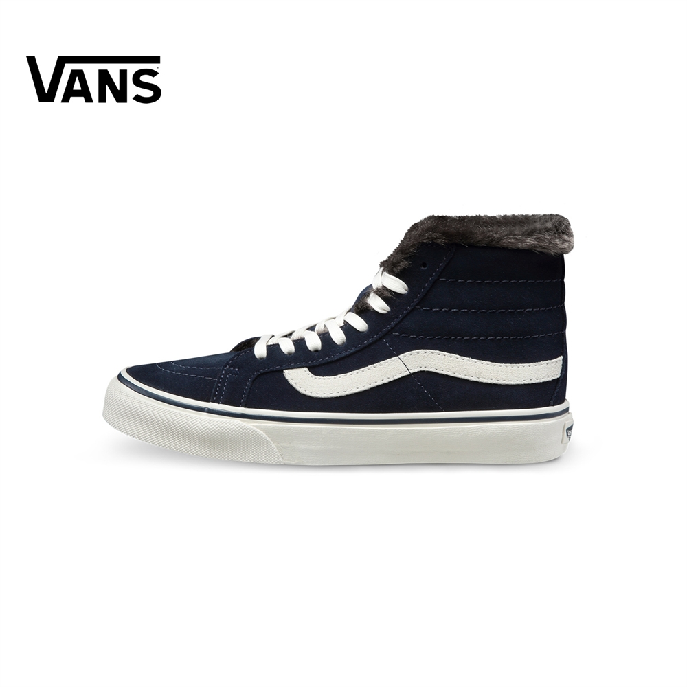 VANS女鞋加绒/范斯正品冬季蓝色/高帮板鞋休闲鞋sk8|VN00018IHTJ
