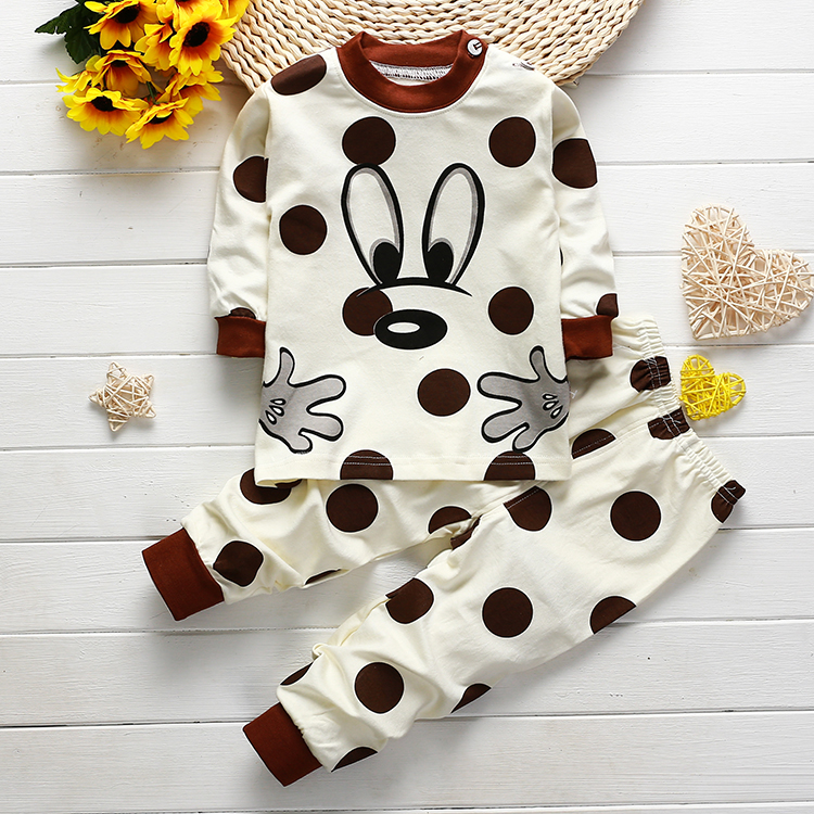 婴幼儿长袖春秋纯棉秋衣秋裤卡通1-3-5周岁 男儿童内衣套装空调服