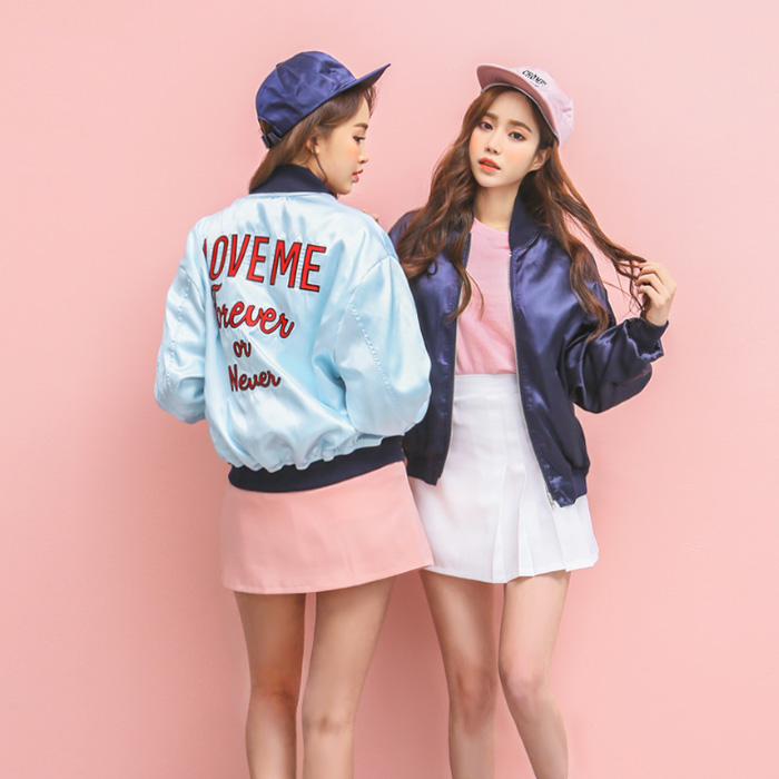棒球服女夏春秋飞行员薄款短夹克长袖韩版学生宽松原宿bf韩国外套