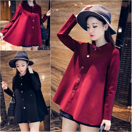 2016新款秋装a字版斗篷薄短款毛呢外套 女春秋英伦学院风妮子上衣