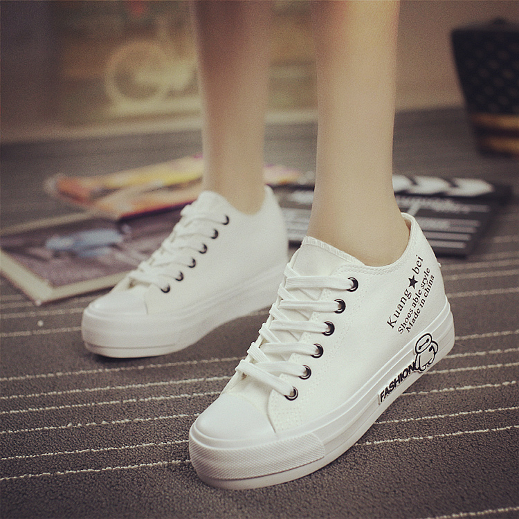 春季布鞋女大童休闲透气鞋初中学生女生运动鞋春秋款白色帆布鞋子