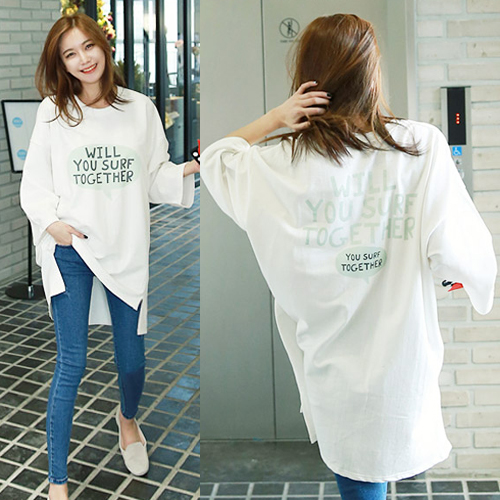 纯棉加肥加大码胖mmt恤女夏短袖中长款开叉打底衫半袖宽松上衣潮