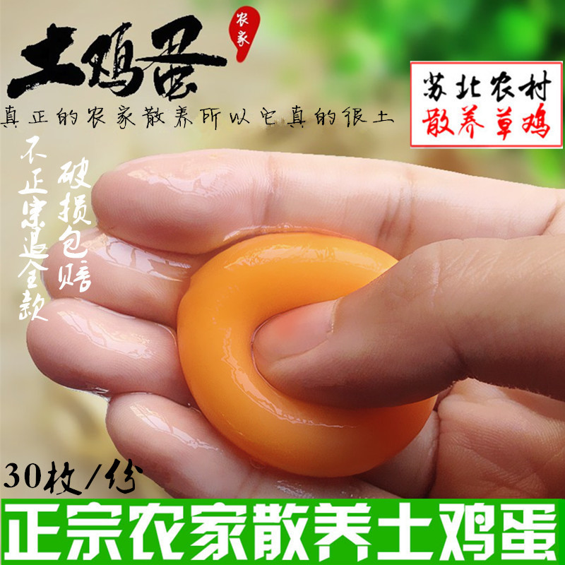 正宗苏北农家 散养土鸡蛋自养放养草鸡蛋新鲜柴鸡蛋30枚/份