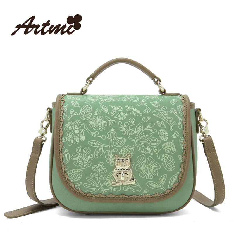 Artmi阿特蜜新款包 复古简约斜挎女包小包单肩包手提包时尚