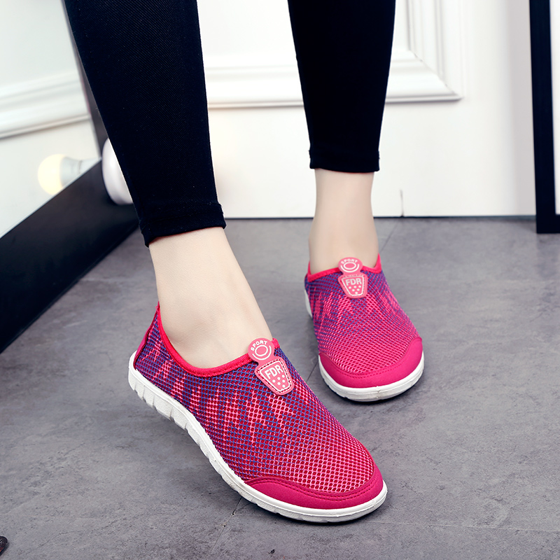 莎仕路夏季新款老北京布鞋女休闲鞋时尚懒人鞋防滑透气网鞋学生鞋