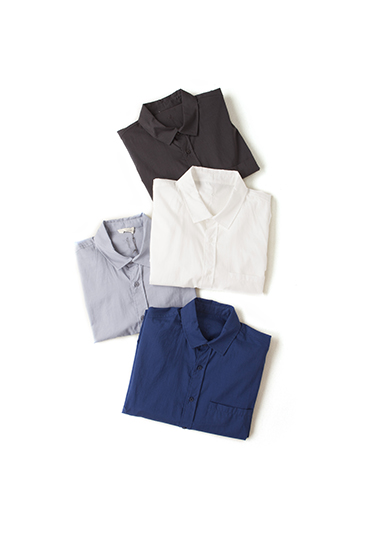 外贸单法国品牌男士休闲简约长袖衬衫 修身纯棉薄衬衣男四色入