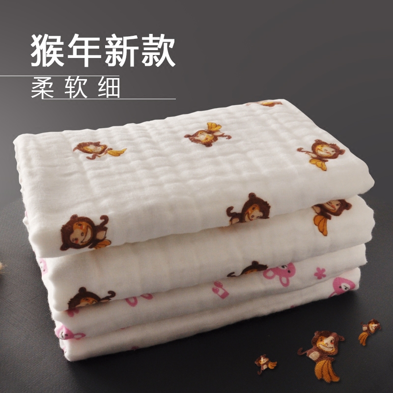 易家超柔婴儿浴巾纯棉新生儿纱布浴巾春夏季宝宝盖毯儿童大毛巾被