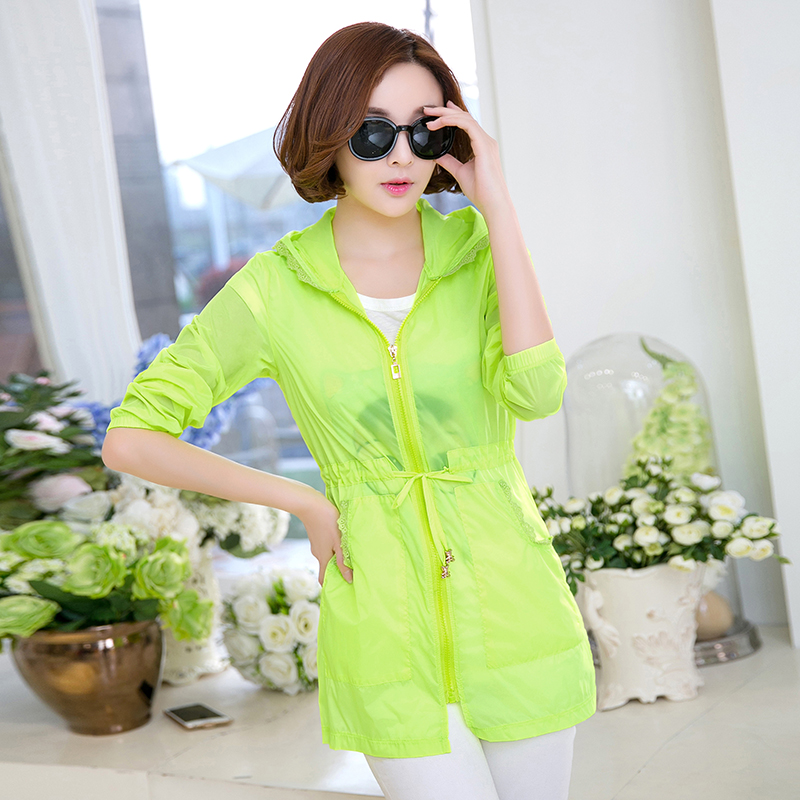 胖妹妹加肥加大码防晒衣女夏2016中长款超薄长袖皮肤衣胖MM200斤