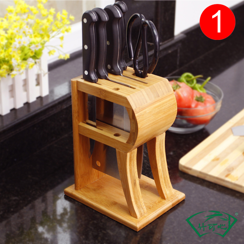 竹可心刀座厨房用品多功能组合收纳架插刀架刀具架剪R型刀架特价