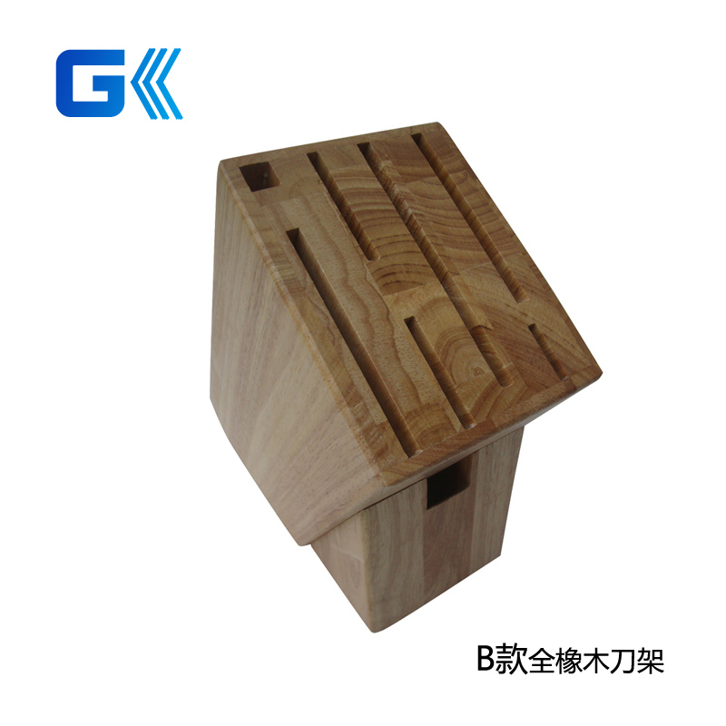 B款包邮外贸出口特价多功能插刀架厨房用品刀具置物架橡胶木刀座