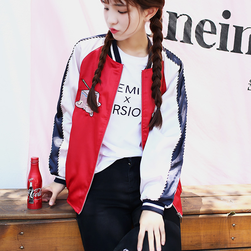 2016秋季新款外套女韩版学生宽松短款棒球服百搭薄款长袖春秋装潮