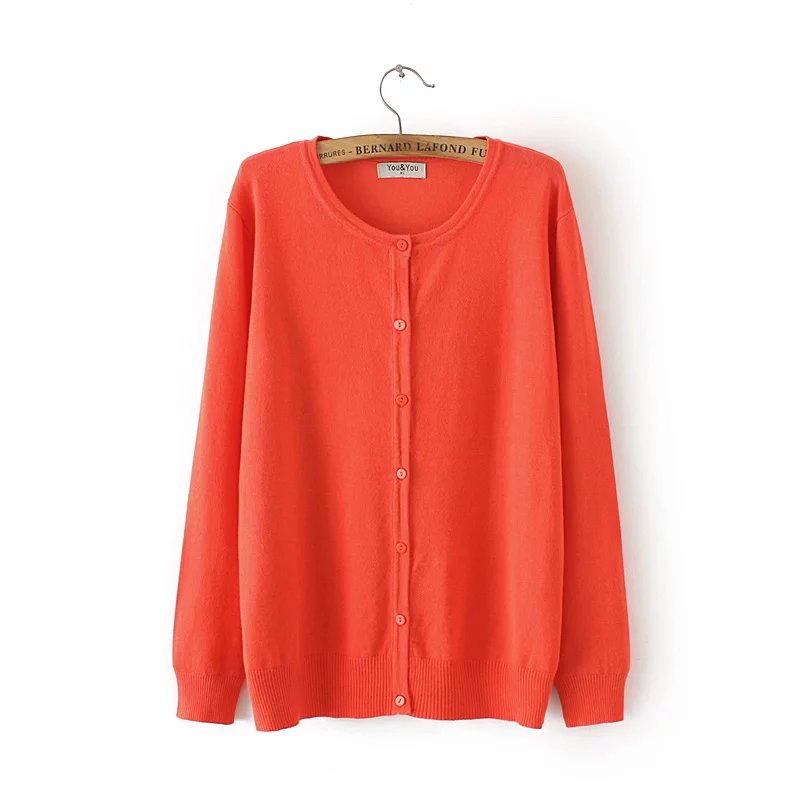 2016秋女新款上衣加肥加大码胖MM韩版宽松纯色圆领针织开衫外套潮