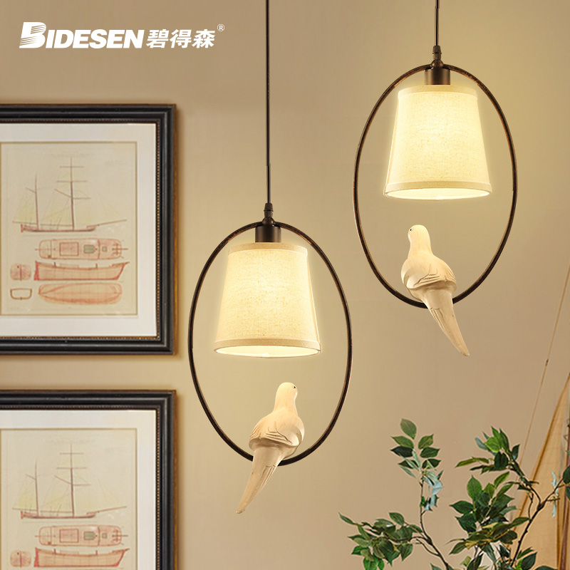 碧得森美式乡村吊灯地中海吊灯jrs视频直播_JRS体育直播_jrs直播是什么意思个性吊灯艺术卧室餐厅小鸟吊灯